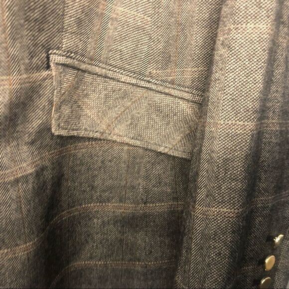 Addition Elle Brown & Grey Herringbone Plaid Blazer Academia Size 26 NWT - Picture 11 of 14